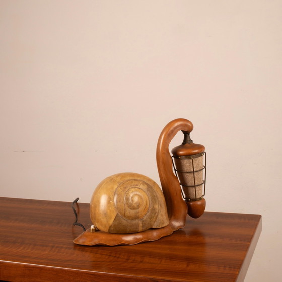 Aldo Tura Parchment Snail Table Lamp Mid Century 1940 – Paper, Brass, Mid Century Modern (photo 11 of 27)