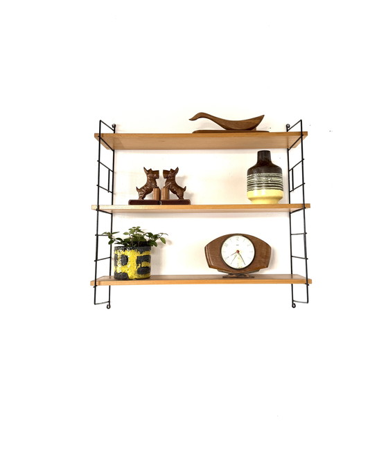Image 1 of Vintage beech wood wall rack, WHB Germany ‘60