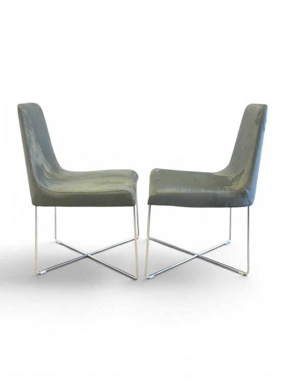 Image 1 of Sedie di design in velluto Ligne Roset