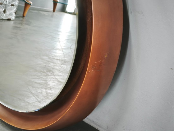 Pair of Italian Space Age Illuminated Round Mirrors, 1970s – Glass, Plastic (photo 4 of 9)