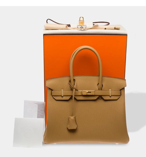Sac HERMES Birkin 30 en Cuir Beige - 103465