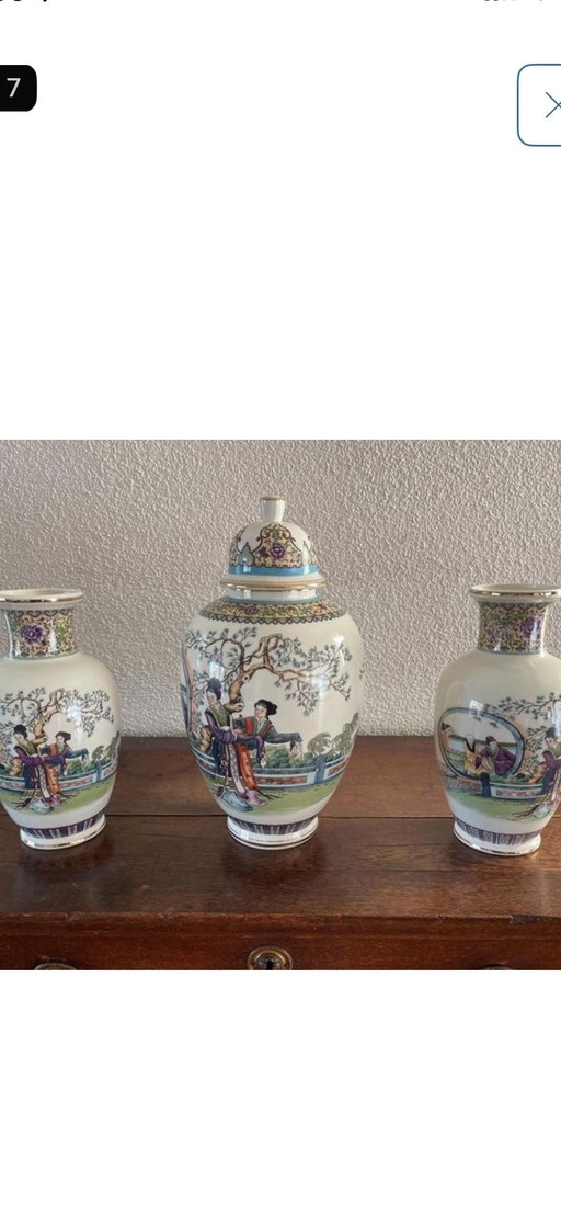 3 vazen ​​chinois vintage