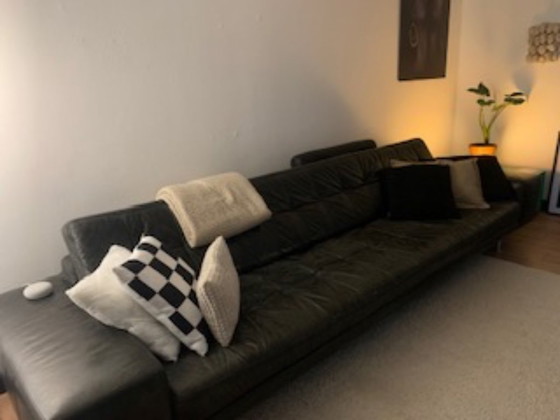 Image 1 of 4-seater leather sofa