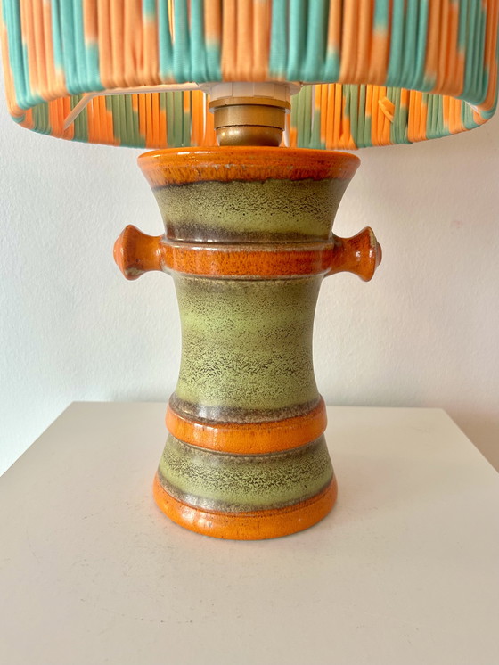 Image 1 of Cordless 70s table lamp suitable for garden and balcony - upcycled from a Uebelacker vase