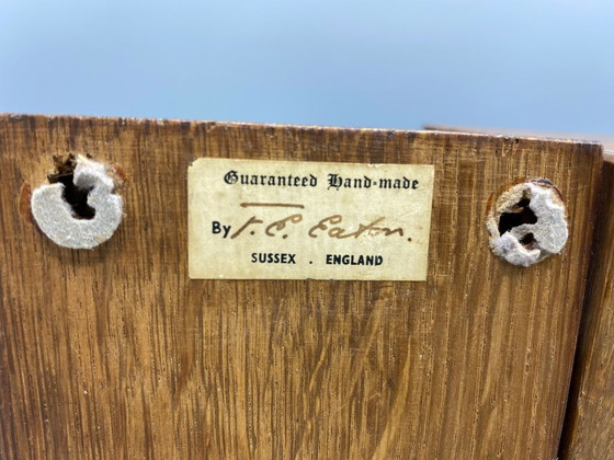 Image 1 of Vintage Lawn Bowl Boekensteunen – Houten Bookends met Zwarte Bowls – Sport Deco – Stoere Man Cave Decor – Uniek Cadeau