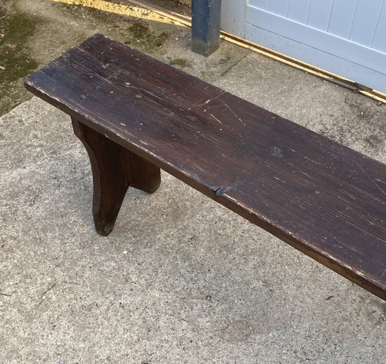 Solid wood farm bench 300cm for rustic farm table 1950 – Benches (photo 6 of 16)