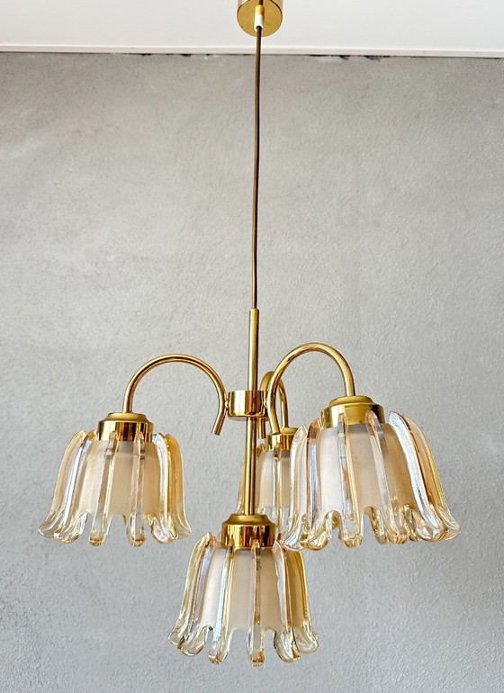 Image 1 of Lampada a sospensione vintage color ambra