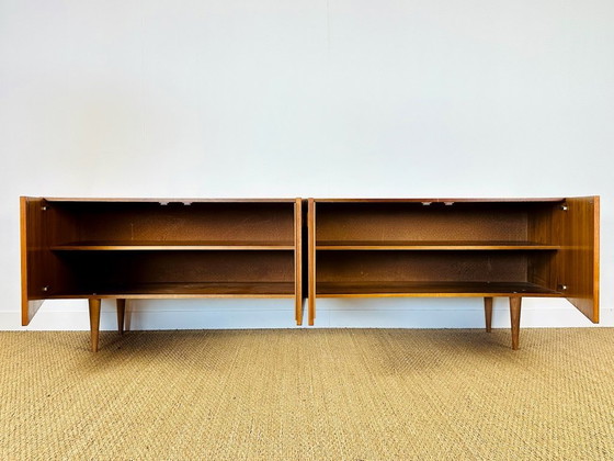 Image 1 of Scandinavian teak sideboard with four doors and tapered legs, 1960