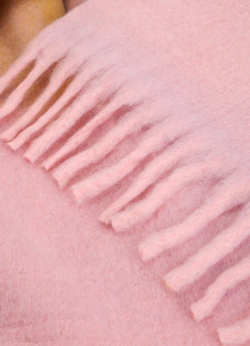 Image 1 of Plaid Zapotec soft lilac recycled throw from Malagoon