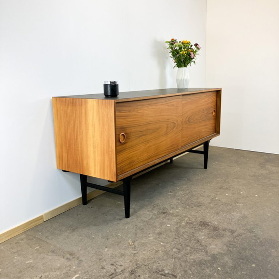 Image 1 of Sideboard by Lothar Wegner, walnut with black formica top, 1960s