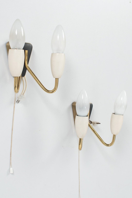 Pair of 50's wall lamps