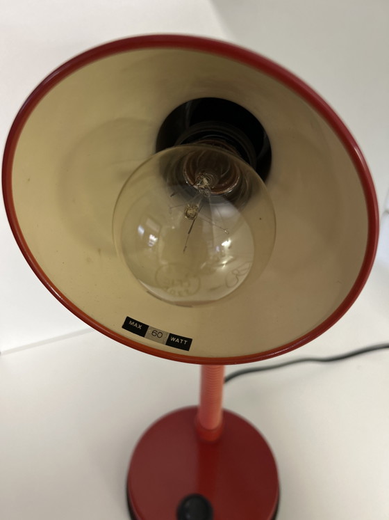Retro-Schreibtischlampe E-Lite T2020 80er Jahre Rot – Schreibtischlampen, Metal, Plastic (photo 7 of 7)