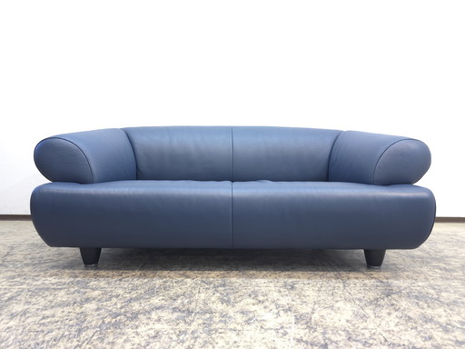 De Sede DS 91 Gris bleu Canapé design en cuir Canapé