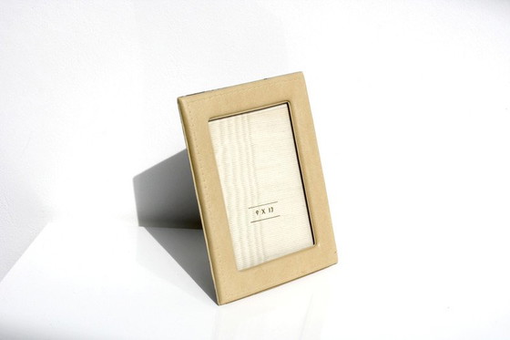 Image 1 of Beige skai fotolijst - vintage