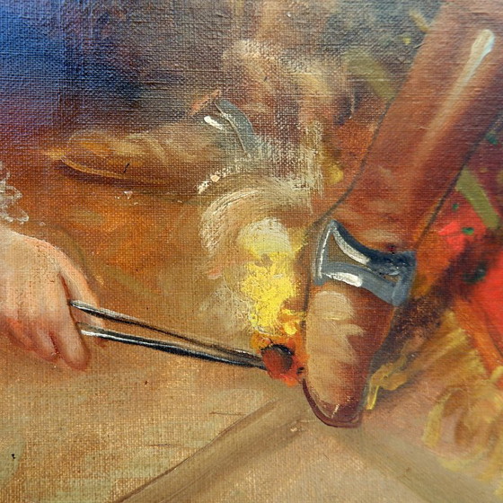 Image 1 of Öl auf Leinwand "Tavernen-Szene" - Ferdinand Tirius (1896-1976)