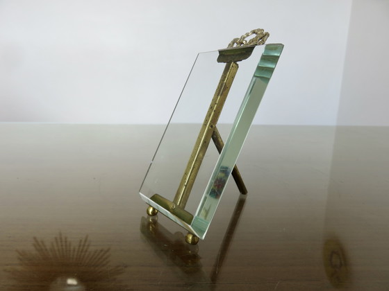 Image 1 of Set of 2 photo frames, Napoleon III, brass and beveled glass