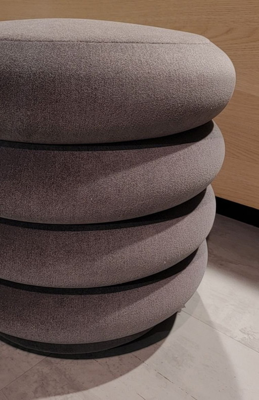 Pouf rotondo grigio Ferm Living – hockers en poefs