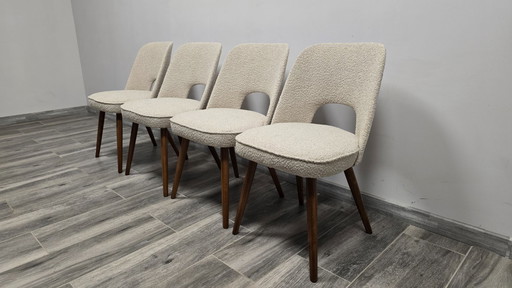 Sillas de comedor de Oswald Haerdtl para Ton, juego de 4