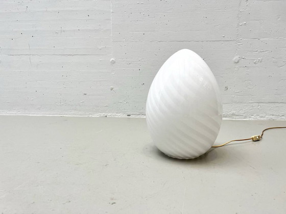 Image 1 of Egg-shaped table lamp made of Murano glass by Venini, Italy, 1960s