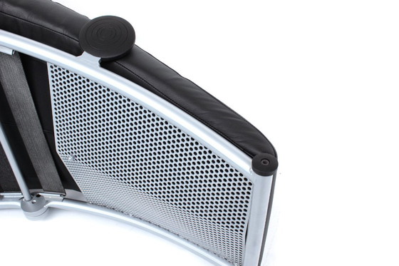 Image 1 of come nuova WK Wohnen sedia / poltrona relax multifunzionale SOLO del Prof. Heiliger, in pelle con struttura in argento, prezzo d