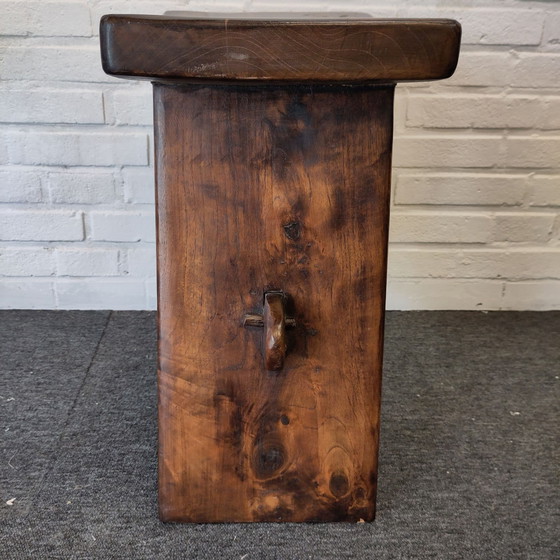 Japandi style solid wood stool (photo 8 of 11)