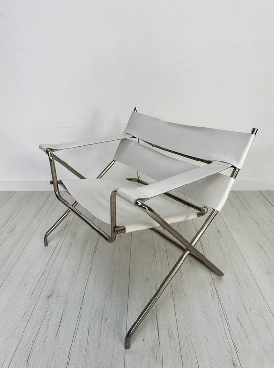 Image 1 of Sedia da salotto vintage in pelle Bauhaus D4 di Marcel Breuer per Tecta anni '60