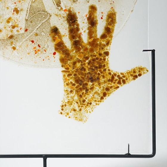 Image 1 of Renata Minuto, opera in vetrofusione per Studio Casarini Savona, anni '90