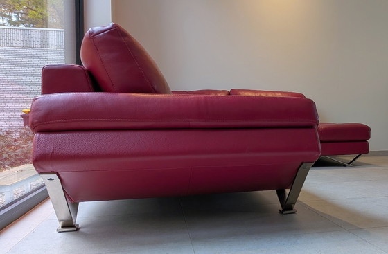 Image 1 of Canapé d'angle Natuzzi avec pouf
