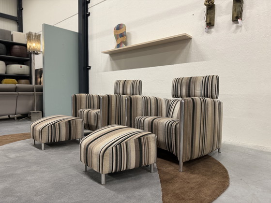 Image 1 of 2 Leolux Goncharov Sessel mit Ottomanenbezug