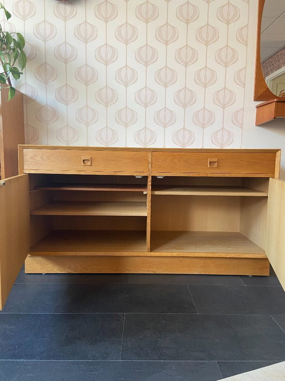 Image 1 of Vintage Danish oak wall cabinet/sideboard by Brouer Møbler