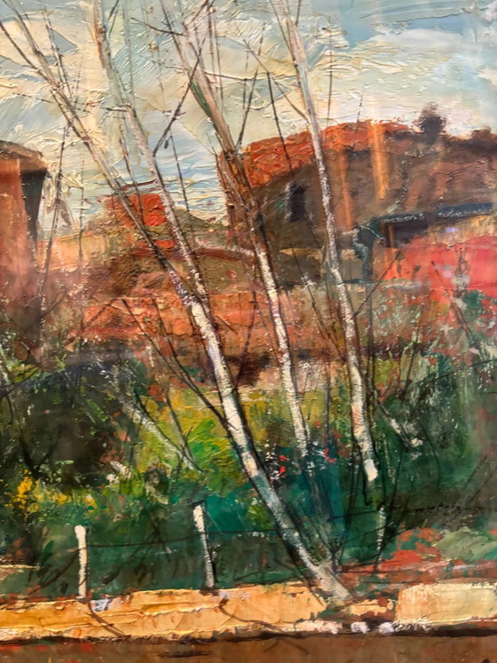 Peinture à l'huile sur toile de Lamberto Lamberti, années 1970, Peintures et dessins (photo 4 sur 9)