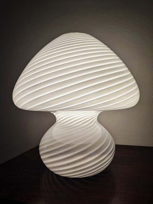 Lampe champignon XL Swirl de De Majo Murano, années 1970