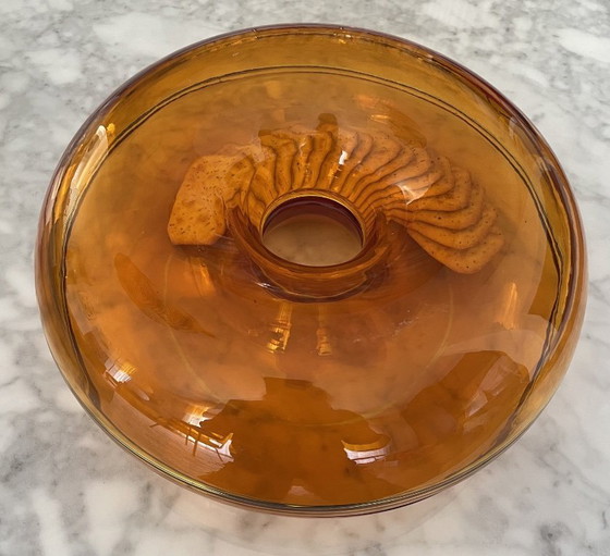 Image 1 of Glass bowl Sabine Marcelis for Ikea (Varmblixt)  translucent amber