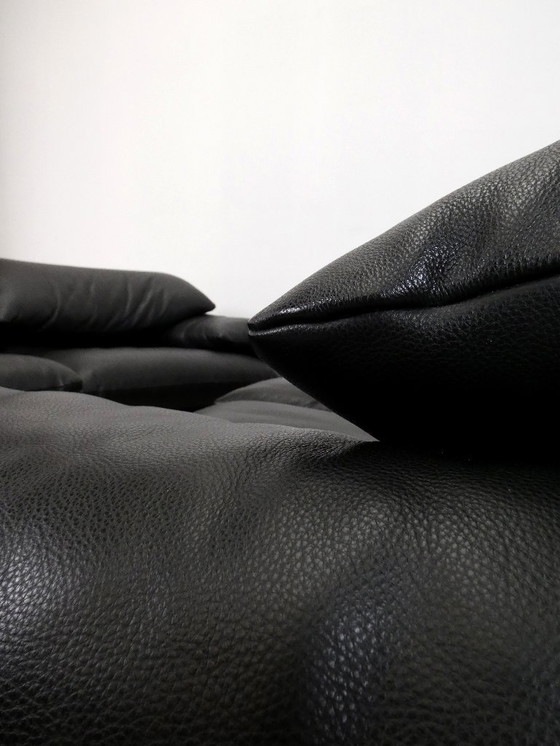 Image 1 of Set di 2 Cassina Maralunga 2,5 posti - pelle nera
