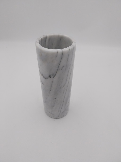 1 x marble vase Italy 1970s 23cm high 8cm diameter