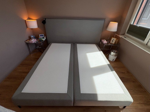 Matt Sleeps Originele Boxspring | 180×210cm | Grijs | Kussen hoofdbord