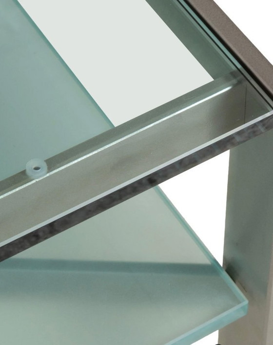 Image 1 of Christine Kröncke Carax salontafel van glas en staal