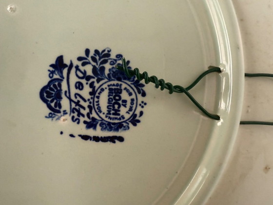 Image 1 of Boch Royal Sphinx porseleinen Delfts blauw decoratiebord 