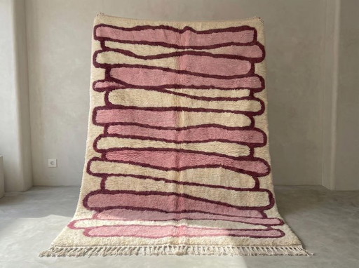 Alfombra auténtica de lana natural hecha a mano con el patrón Atlas, 150/250 cm.