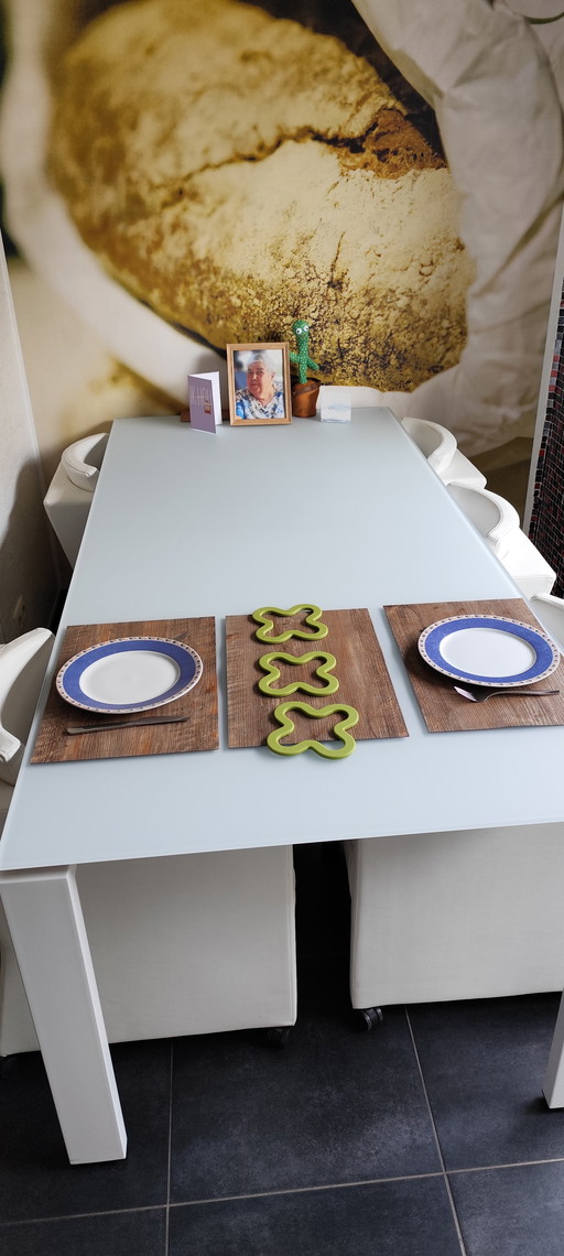 Grande table Joli et 6 fauteuils