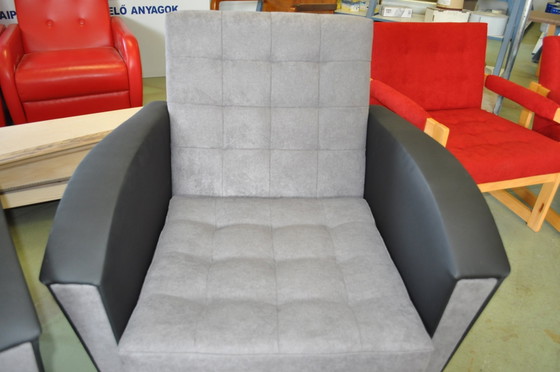 Vintage Armchairs and Ottomans, 1960s, Set of 4 (photo 3 of 6)