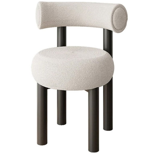 Pierres Gray Boucle Stoel – vloerkleden en tapijten, Metal, Textile