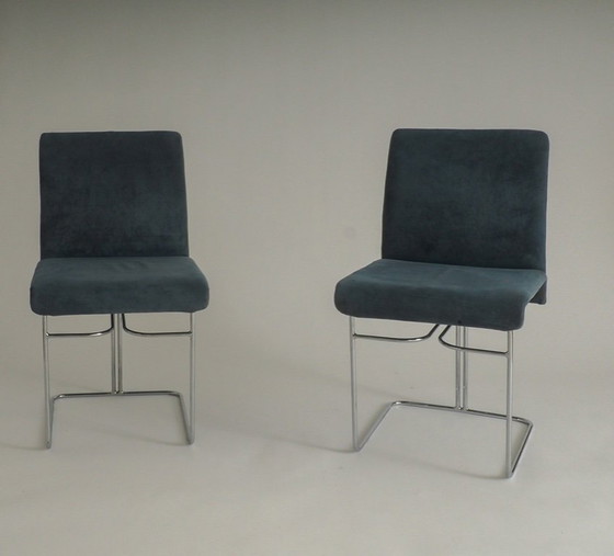 Image 1 of Set of 4 dining chairs by Ernesto Radaelli for Saporiti