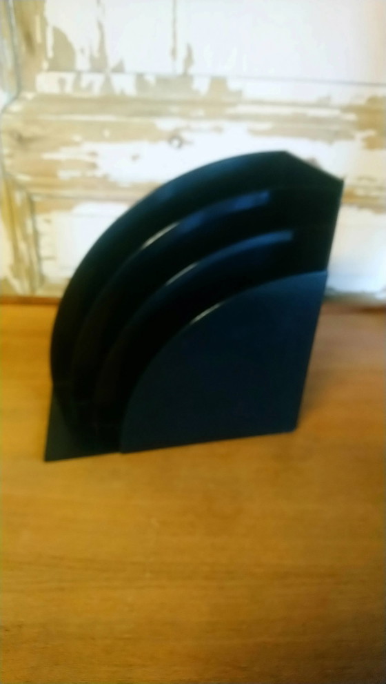 Kunststof „Crayonne“ vinylhouder circa 70/80 – Tijdschriftenrek, Plastic, Vintage (photo 2 of 16)