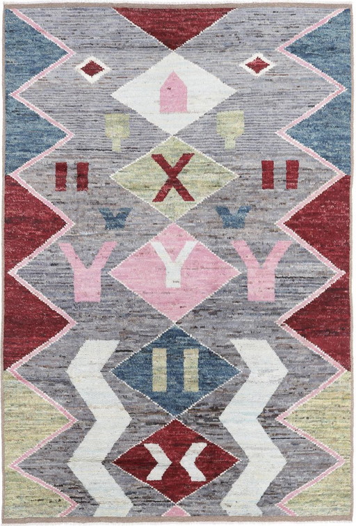 Tapis Berbère Afghan Maroc Design - Noué à la main - Style Boho Vintage 297 x 200 cm