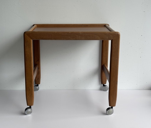 Vintage Deens design teakhout serveerwagen trolley jaren 60