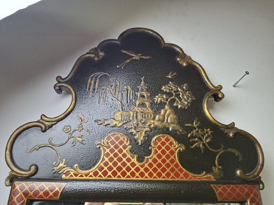 Image 1 of Miroir vintage chinoiserie noir et or