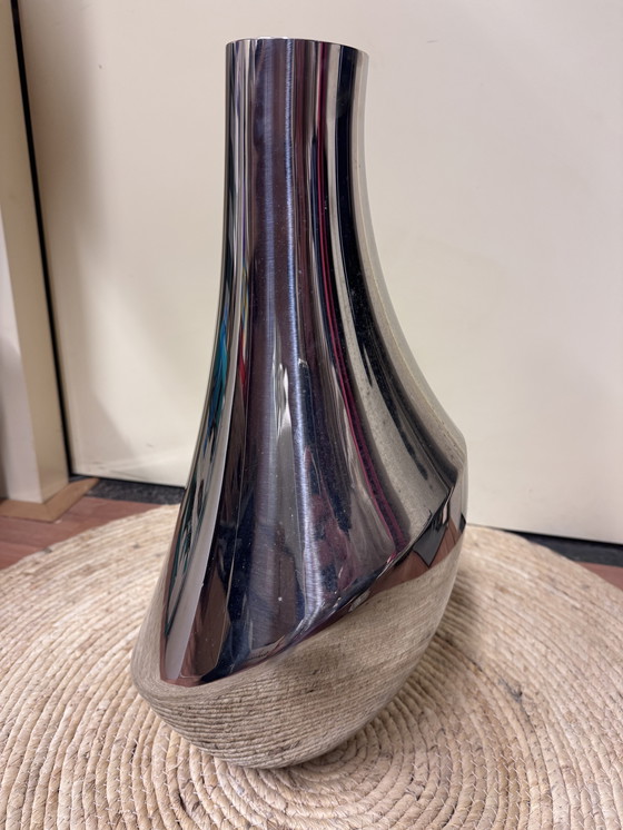Image 1 of Georg Jensen Vase Flora Stainless Steel H 50cm
