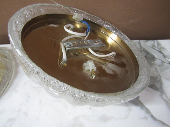 Image 1 of pair of Murano glass ceiling lights