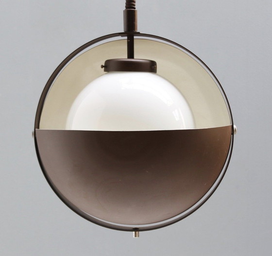 Image 1 of Vintage Brown Dijkstra Eclips Pendant Lamp Spaceage